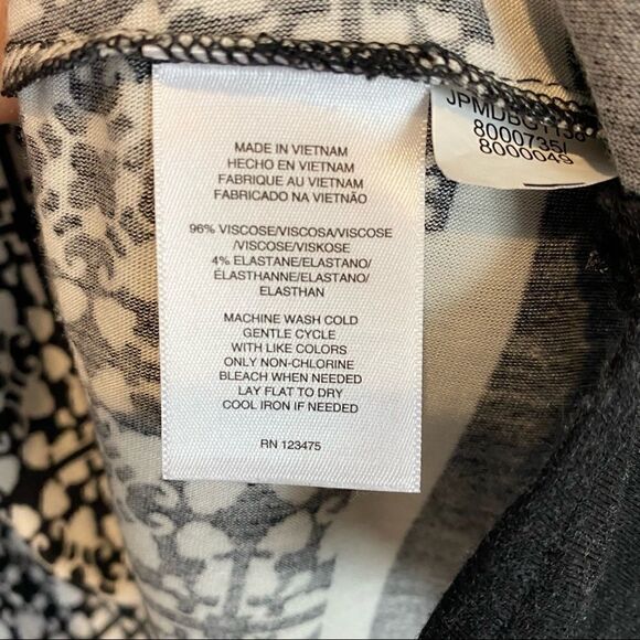 Jones New York Signature Printed Viscose Tunic Shirt Womens Size Medium - Picture 3 of 6